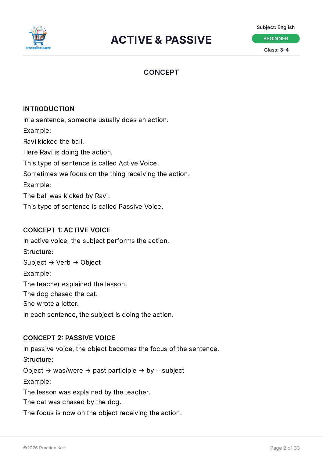 English – ActivePassive – Beginner Pack