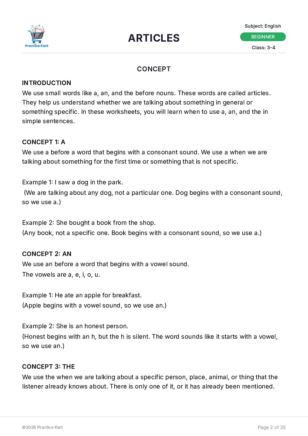 English Articles Complete Pack
