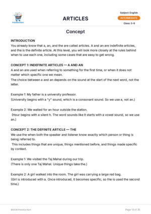 English Articles Intermediate Pack