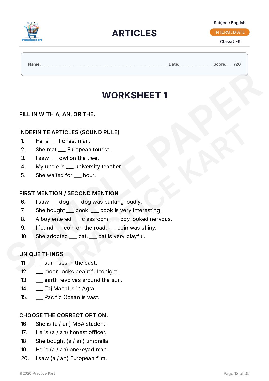 English Articles Free Sample - Image 2