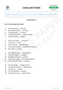 English Conjunctions Free Sample
