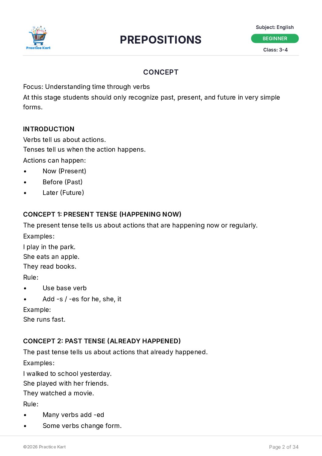 English Prepositions Complete Pack