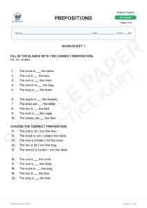 English Prepositions Free Sample