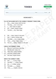 English – Tenses – Free Sample