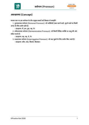 Hindi – Pronouns (सर्वनाम) – Intermediate Pack